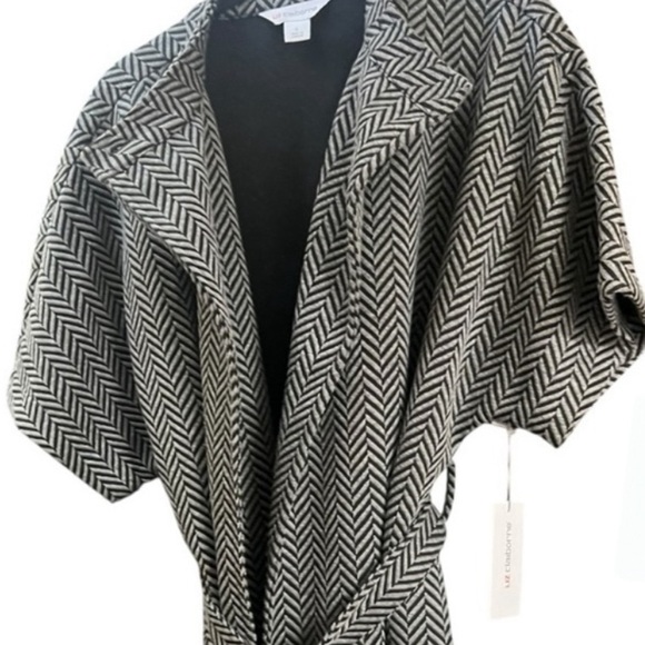NWT Liz Claiborne Chic Warm Grey Open Front Jacket Coat Overcoat - Picture 6 of 6